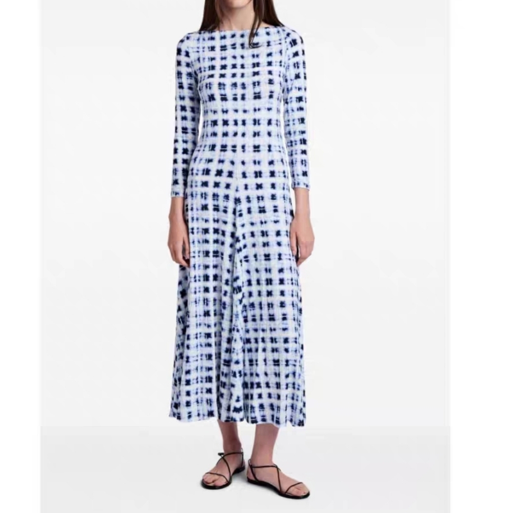 Proenza Schouler White Label Jen Printed Jersey A-Line Dress